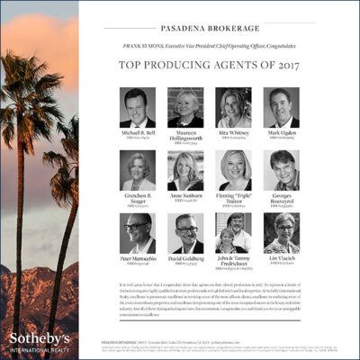 Top Producing Agents of 2017